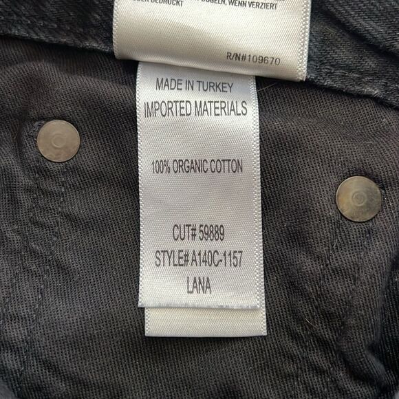 AGOLDE Women’s Black LANA ‘90s High Waist Straight Leg Jeans Size 26 - Picture 8 of 10